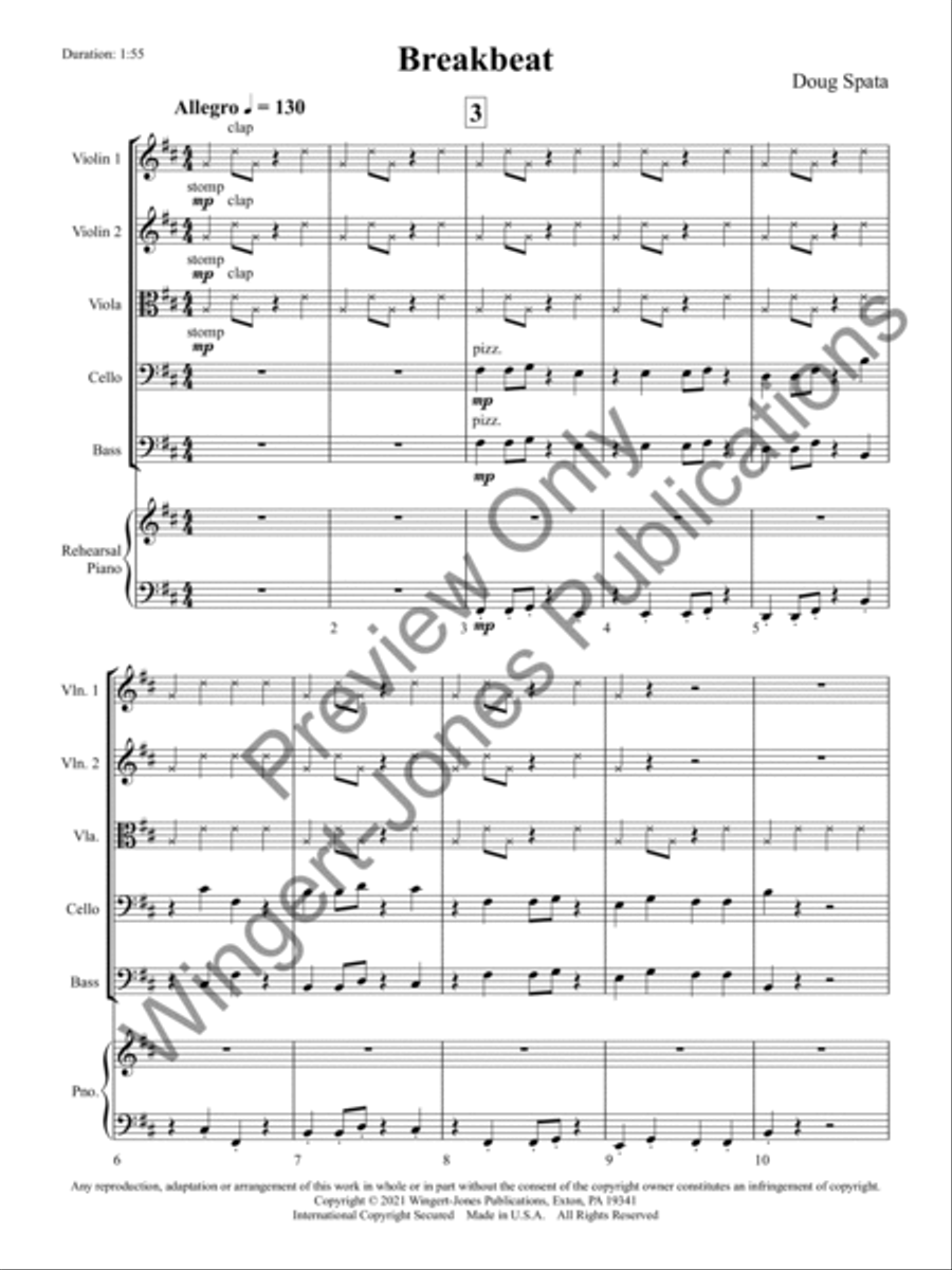 Breakbeat Breakbeat String Orchestra scores gallery preview page 4
