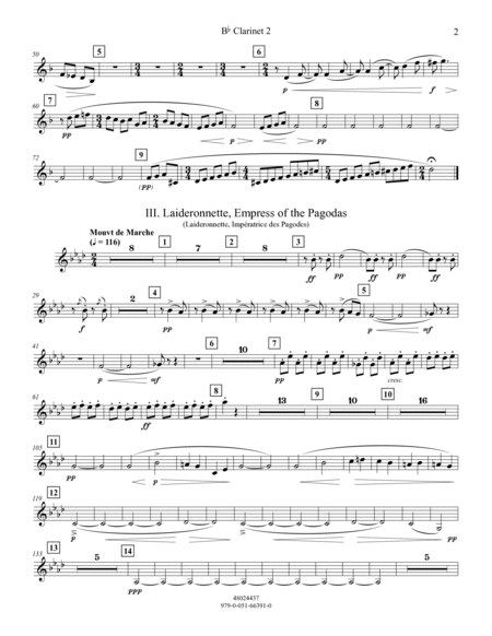 Mother Goose Suite (Ma Mére L'Oye) (arr. Richard Frey) - Bb Clarinet 2