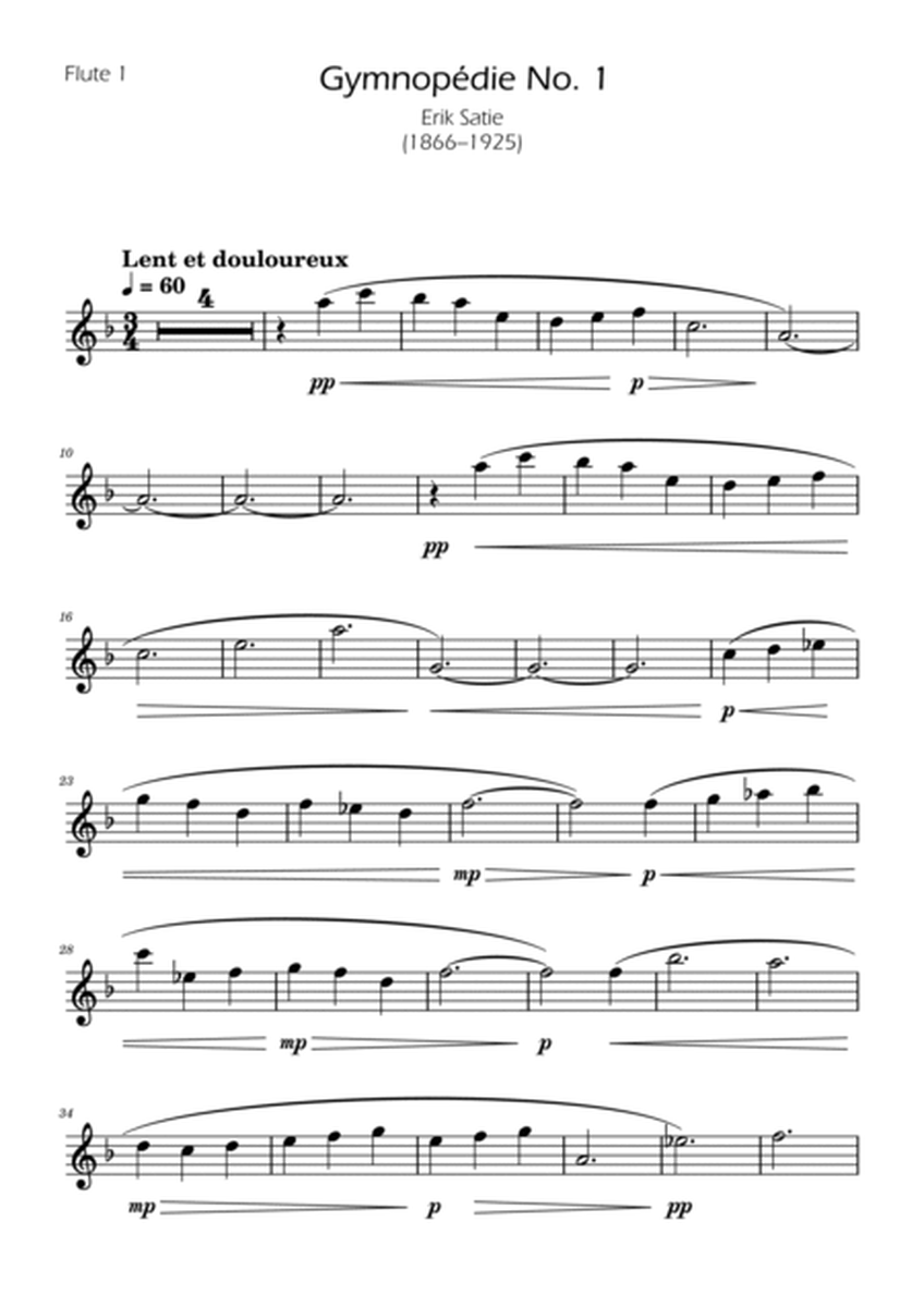 Gymnopedie No. 1 - Flute Quartet image number null