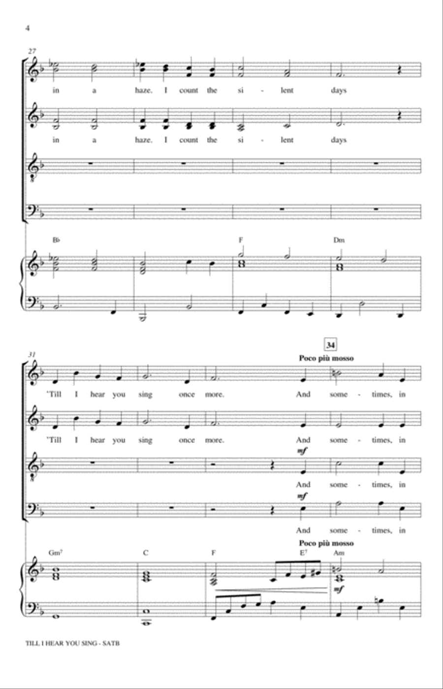 'Til I Hear You Sing (arr. Mac Huff) 4-Part scores gallery preview page 4