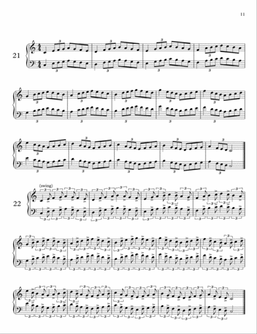 32 Rhythmical Exercises for piano, Part II Piano Method scores gallery preview page 4