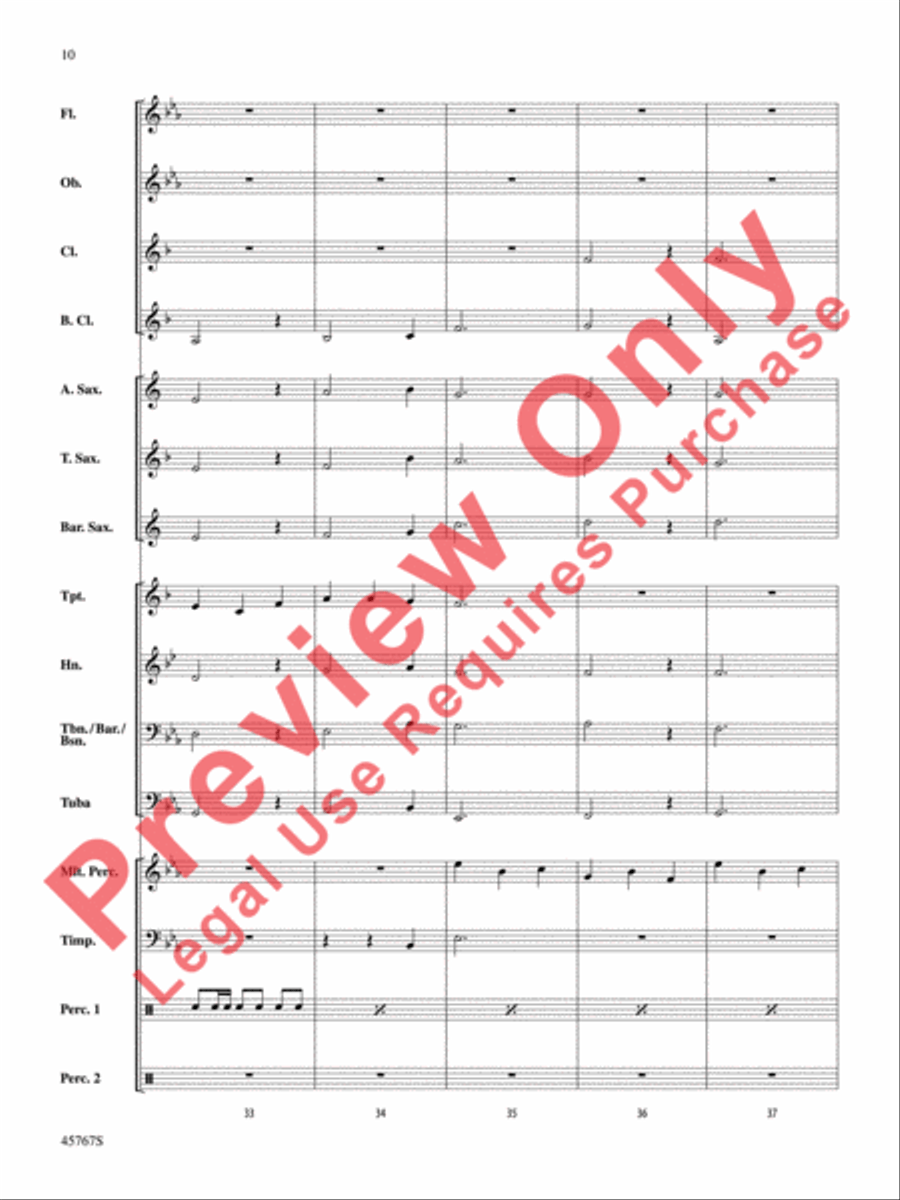 A Festival Chime Concert Band scores gallery preview page 11