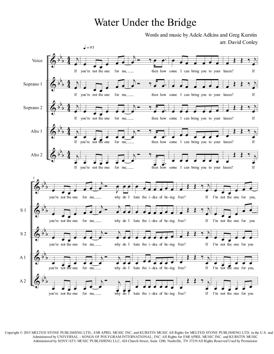 Water Under The Bridge SSA scores gallery preview page 1