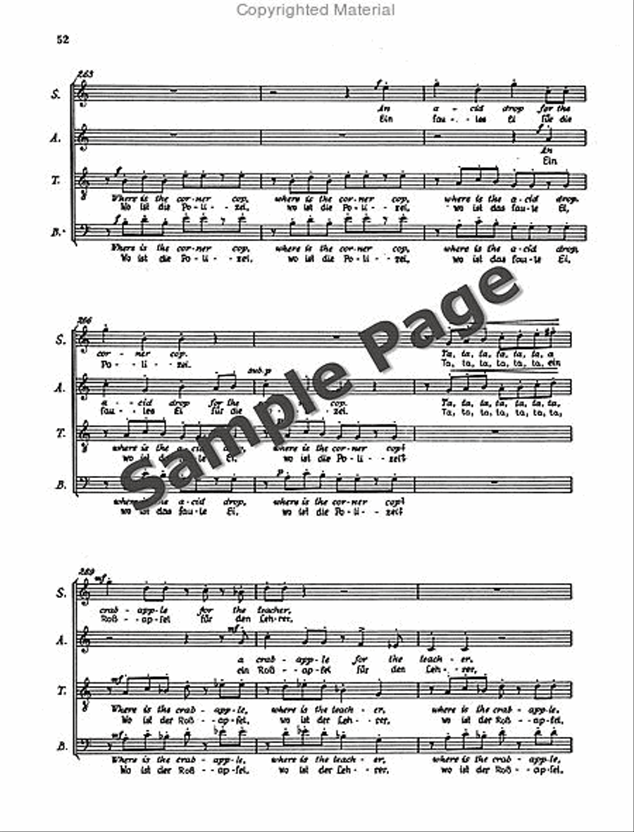 Henze Moralities(1967) Chor.score 4-Part scores gallery preview page 55