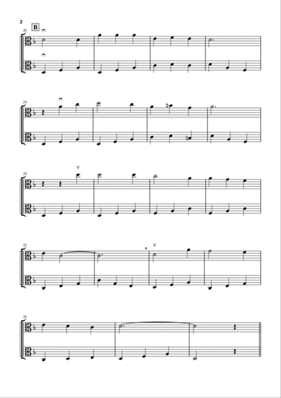 Scarborough Fair - 3 easy variations String Duet scores gallery preview page 2