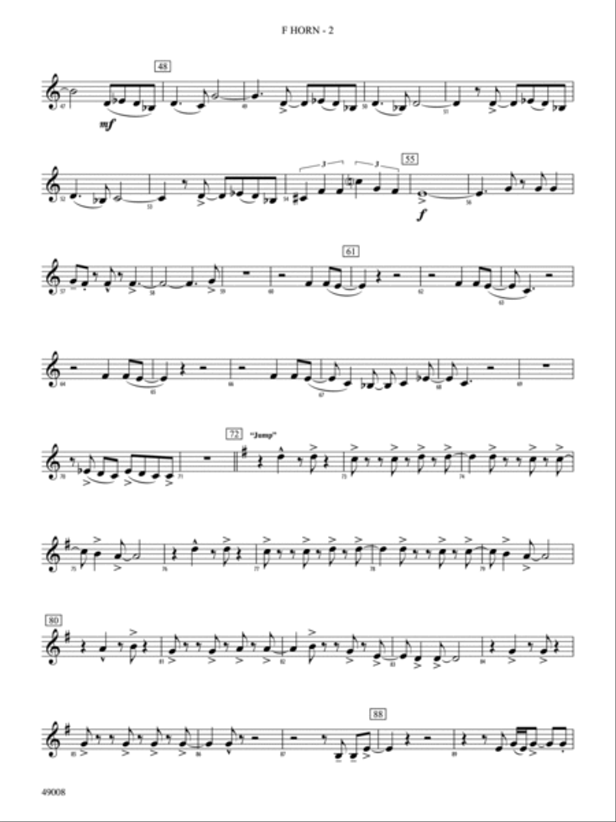 Van Halen Hits: 1st F Horn Full Orchestra scores gallery preview page 2