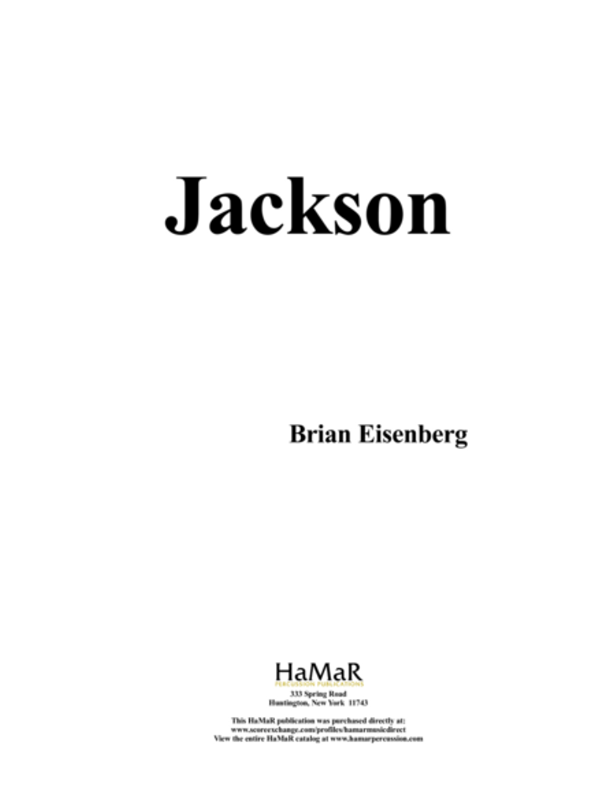 Jackson Snare Drum scores gallery preview page 1