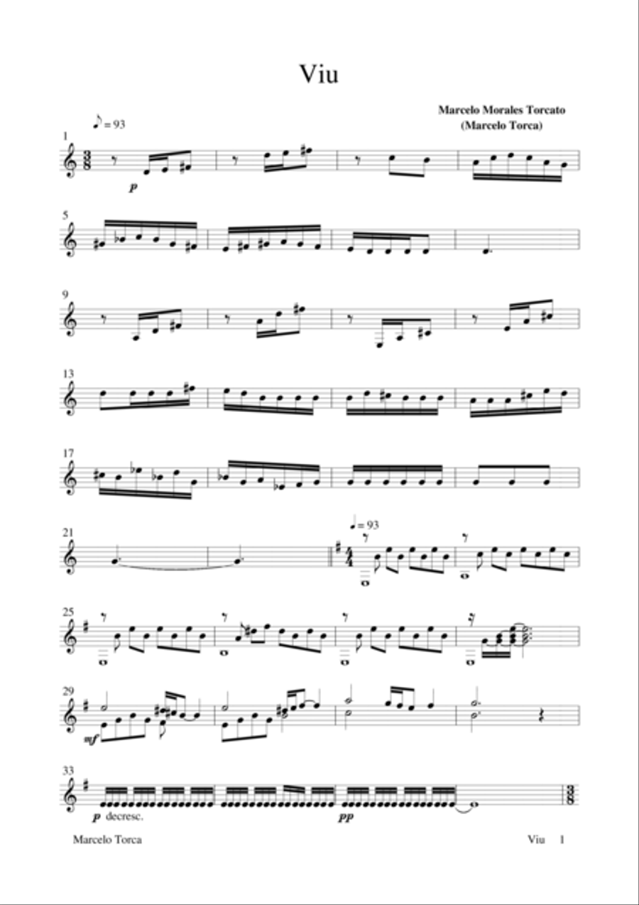 Viu Electric Guitar scores gallery preview page 1