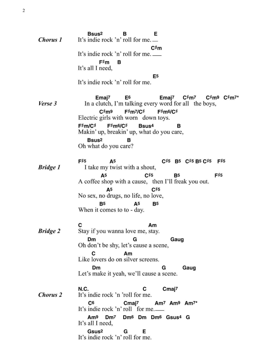 Glamorous Indie Rock And Roll Electric Guitar scores gallery preview page 2