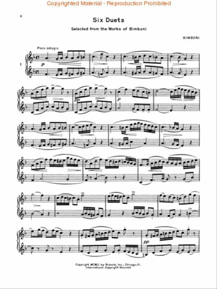 Selected Duets for Cornet or Trumpet Trumpet Duet scores gallery preview page 2