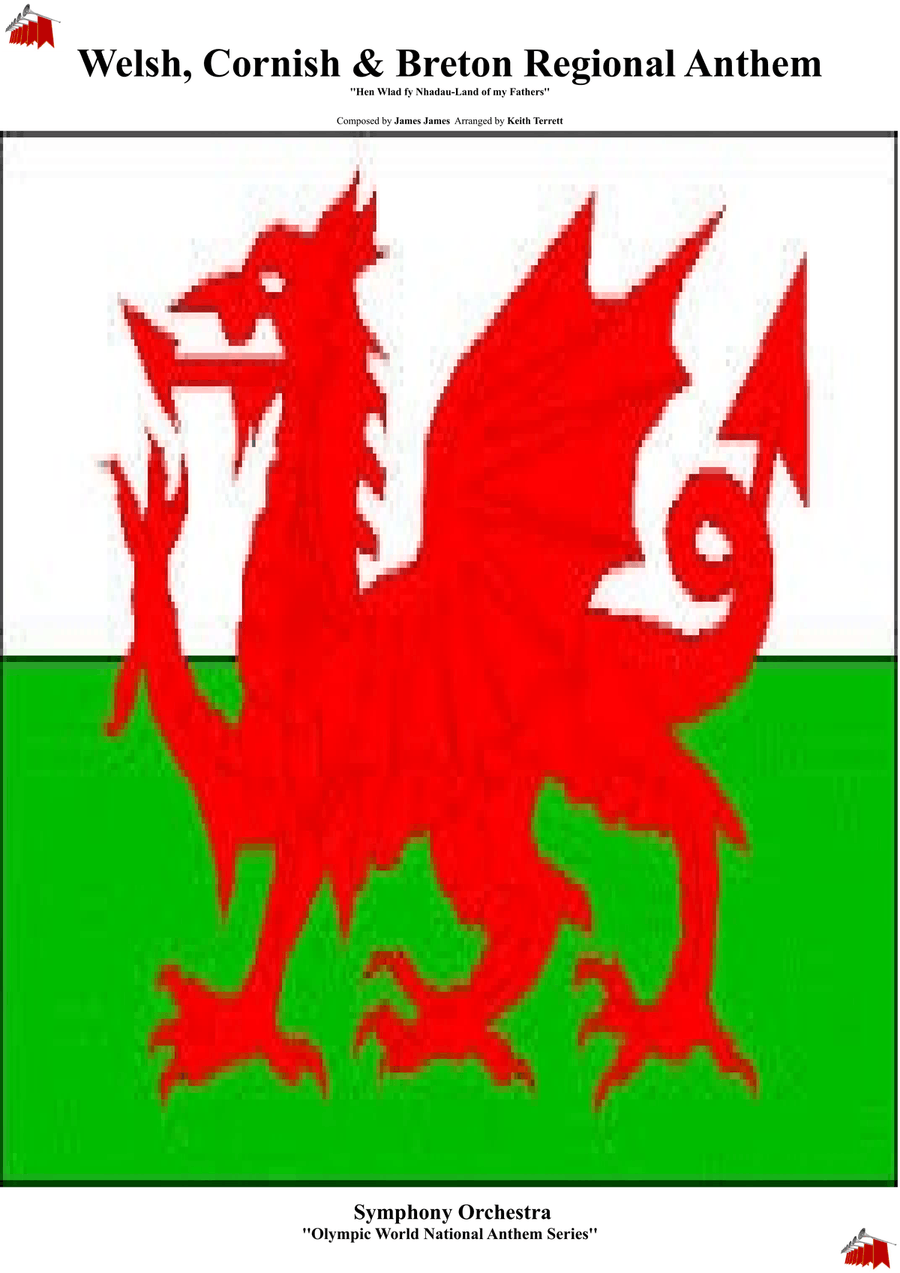 Welsh/Cornish/Breton Regional Anthem for Symphony Orchestra (Olympic National Games Anthem Series) Full Orchestra scores gallery preview page 1