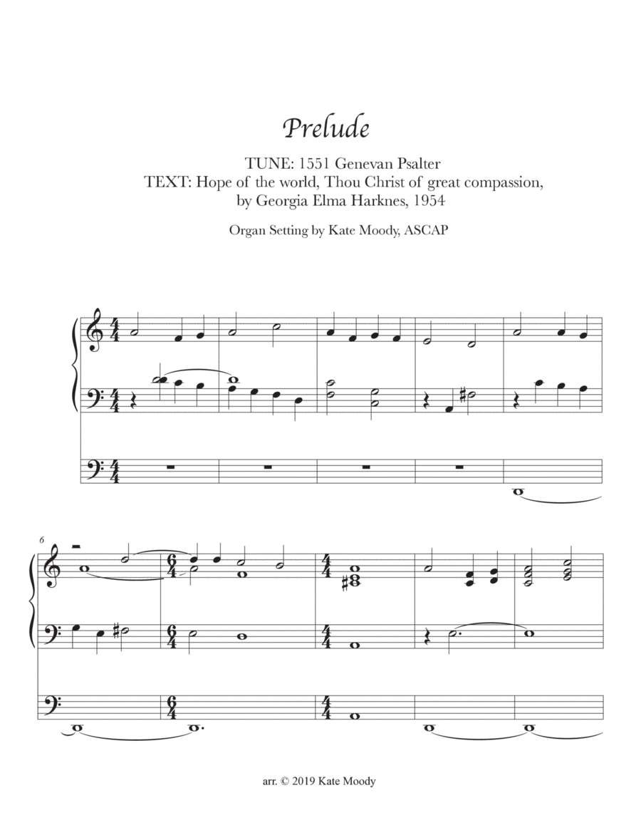 Hope of the World - Donne secours Organ Solo scores gallery preview page 1