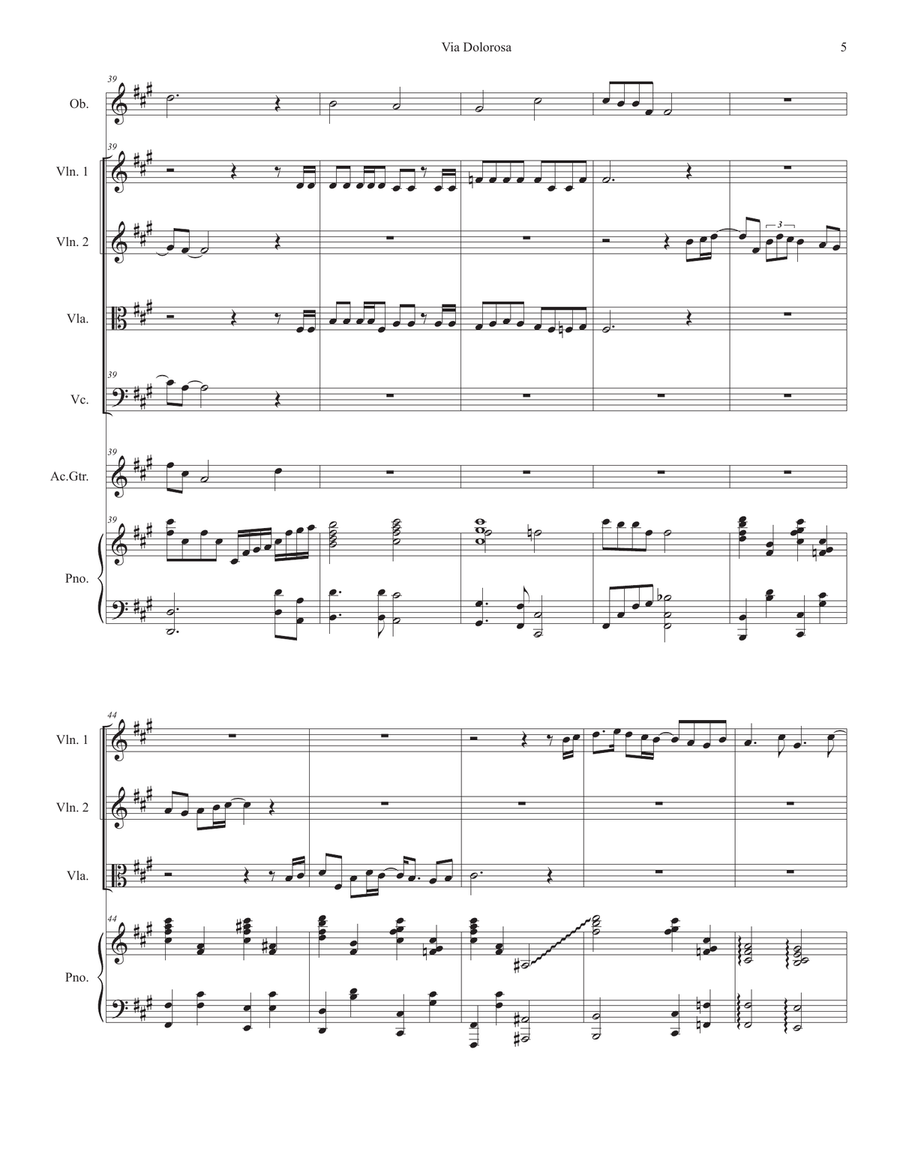 Via Dolorosa Via Dolorosa String Quartet scores gallery preview page 5