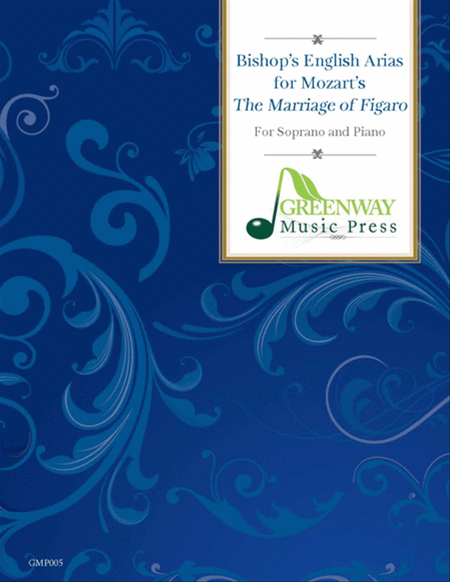 Bishop's English Arias for Mozart's The Marriage of Figaro for Soprano and Piano Voice Solo scores gallery preview page 1