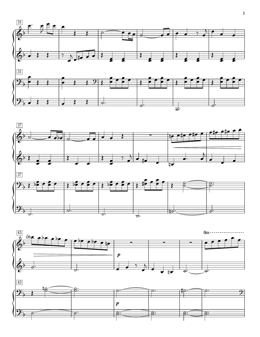 Married Life (from Up) Piano Duet scores gallery preview page 3