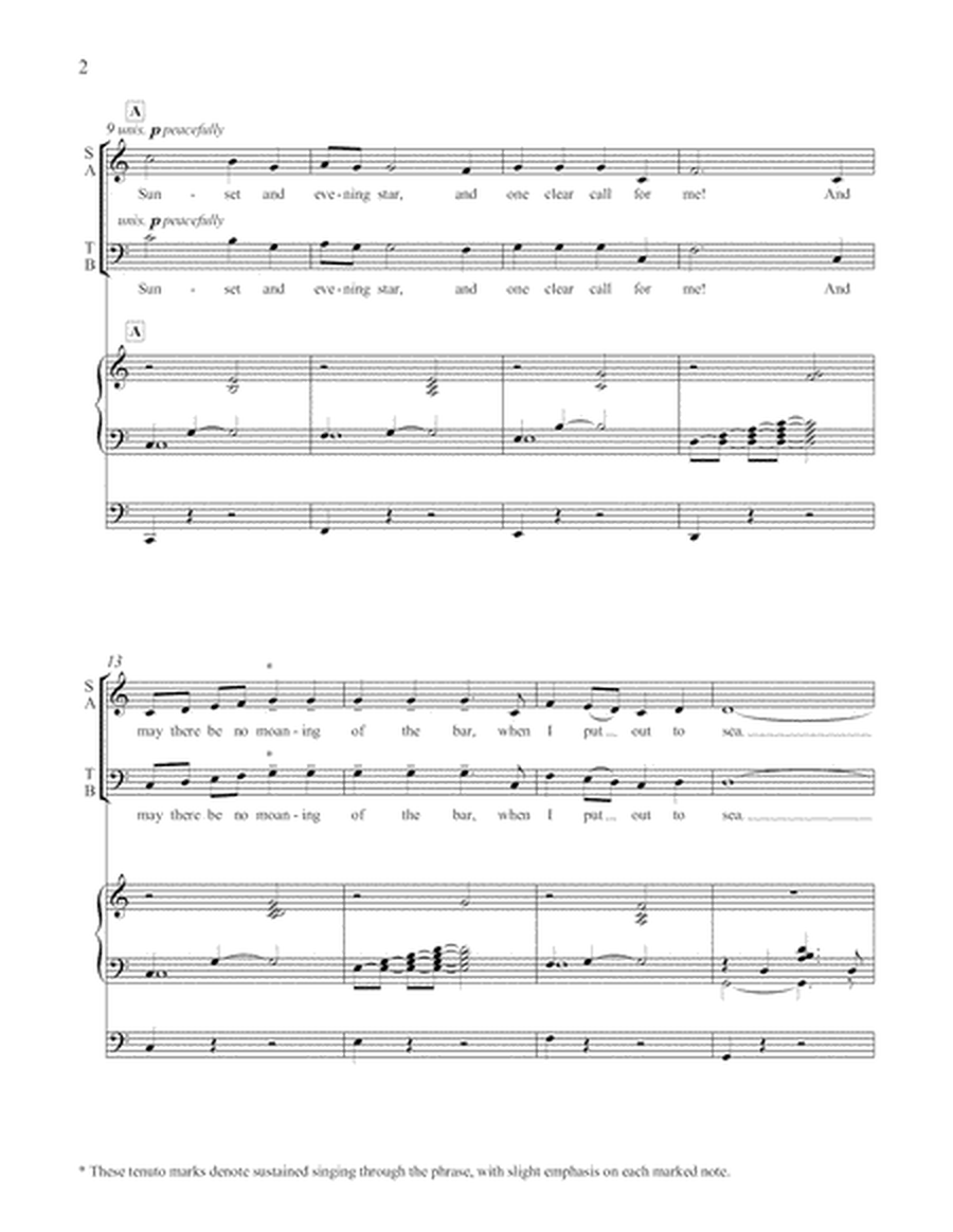 Love Was My Lord and King!: 3. Crossing the Bar (Downloadable SATB Brass Version Full/Choral Score)
