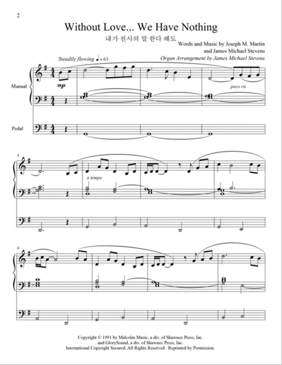 Without Love, We Have Nothing Organ Solo scores gallery preview page 2