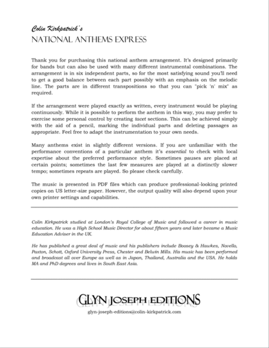 Liechtenstein National Anthem: Oben am jungen Rhein Large Ensemble scores gallery preview page 2