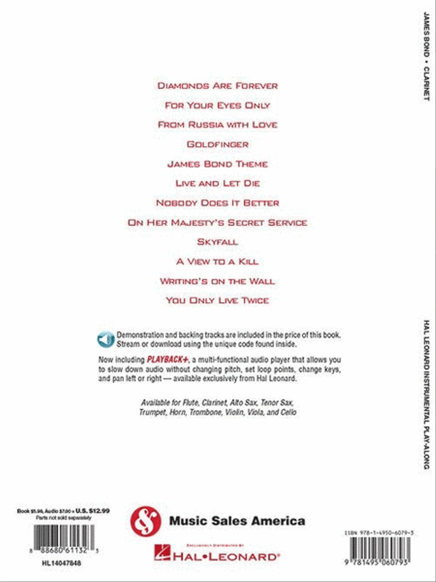 Hal Leonard Instrumental Play-Along - James Bond Clarinet Solo scores gallery preview page 2