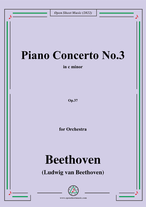 Book cover for Beethoven-Piano Concerto No.3,in c minor,Op.37,for Orchestra
