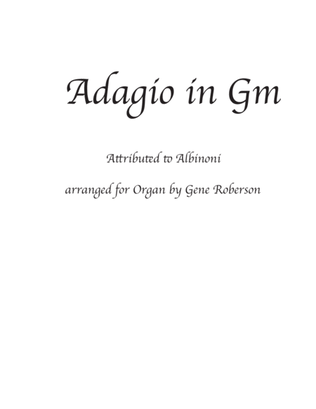 Book cover for Adagio in G minor for ORGAN