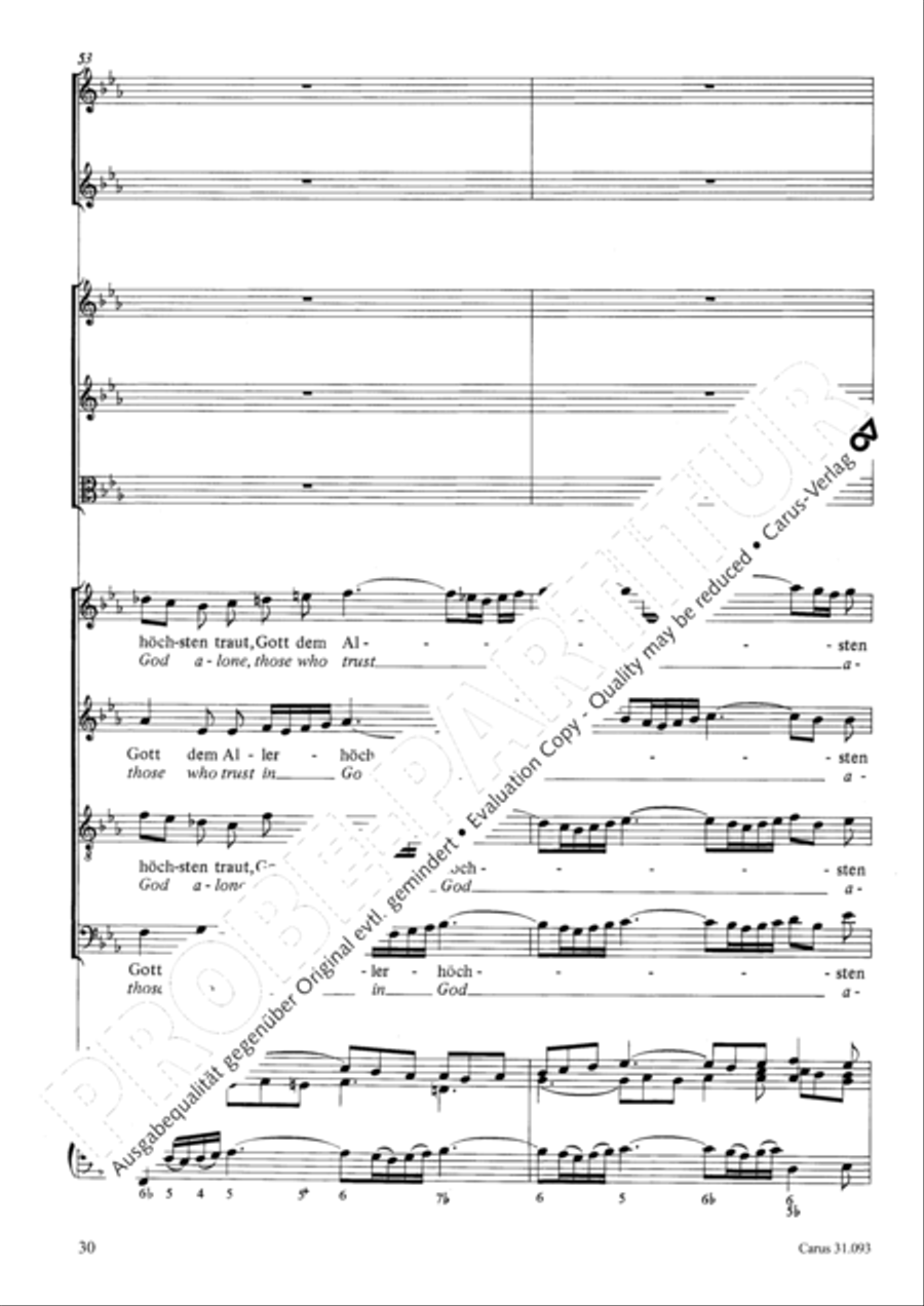 All those who seek God's sov'reign guidance (Wer nur den lieben Gott lasst walten) 4-Part scores gallery preview page 31