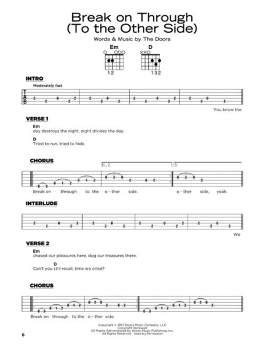 The Doors - Really Easy Guitar Series Electric Guitar scores gallery preview page 6