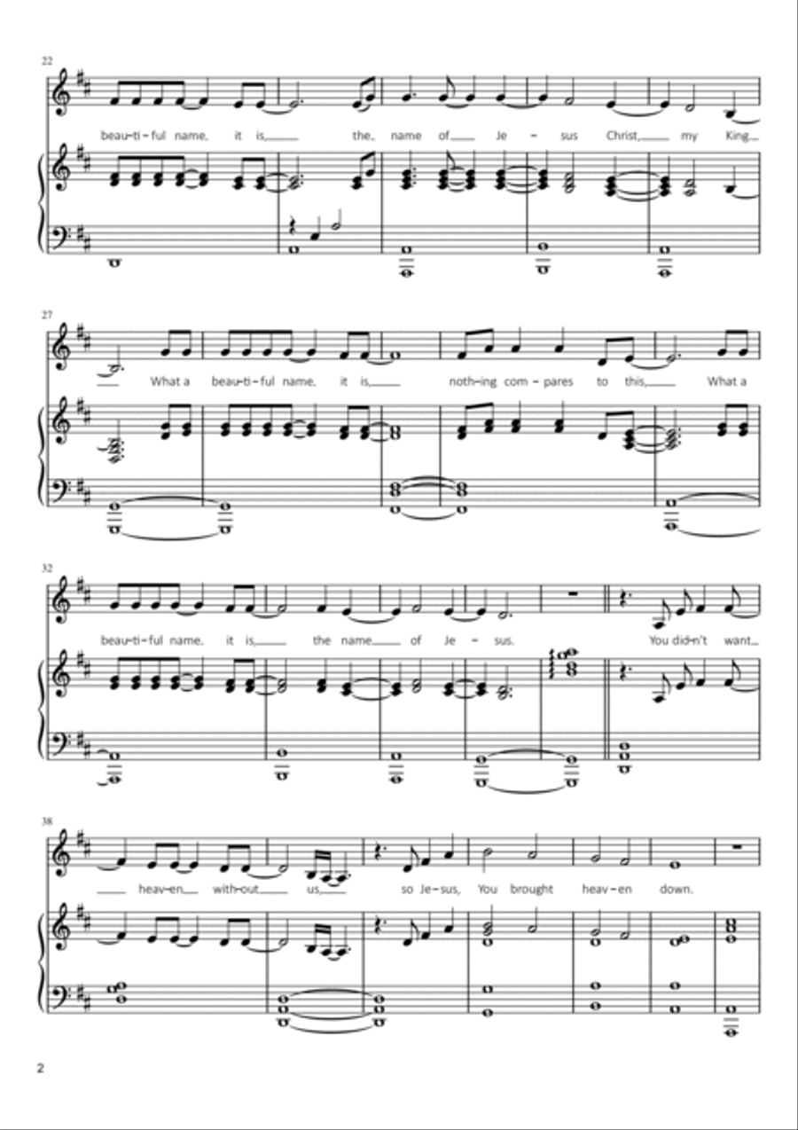 What A Beautiful Name Voice scores gallery preview page 2