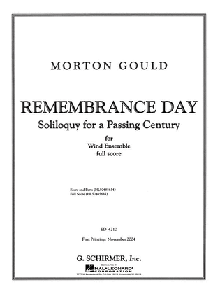 Book cover for Remembrance Day - Full Score