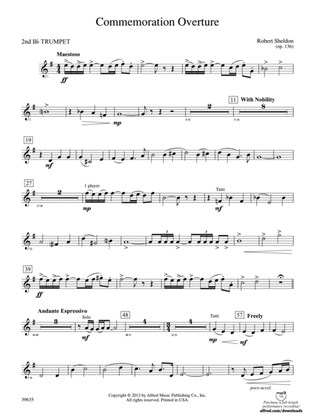 Commemoration Overture: 2nd B-flat Trumpet