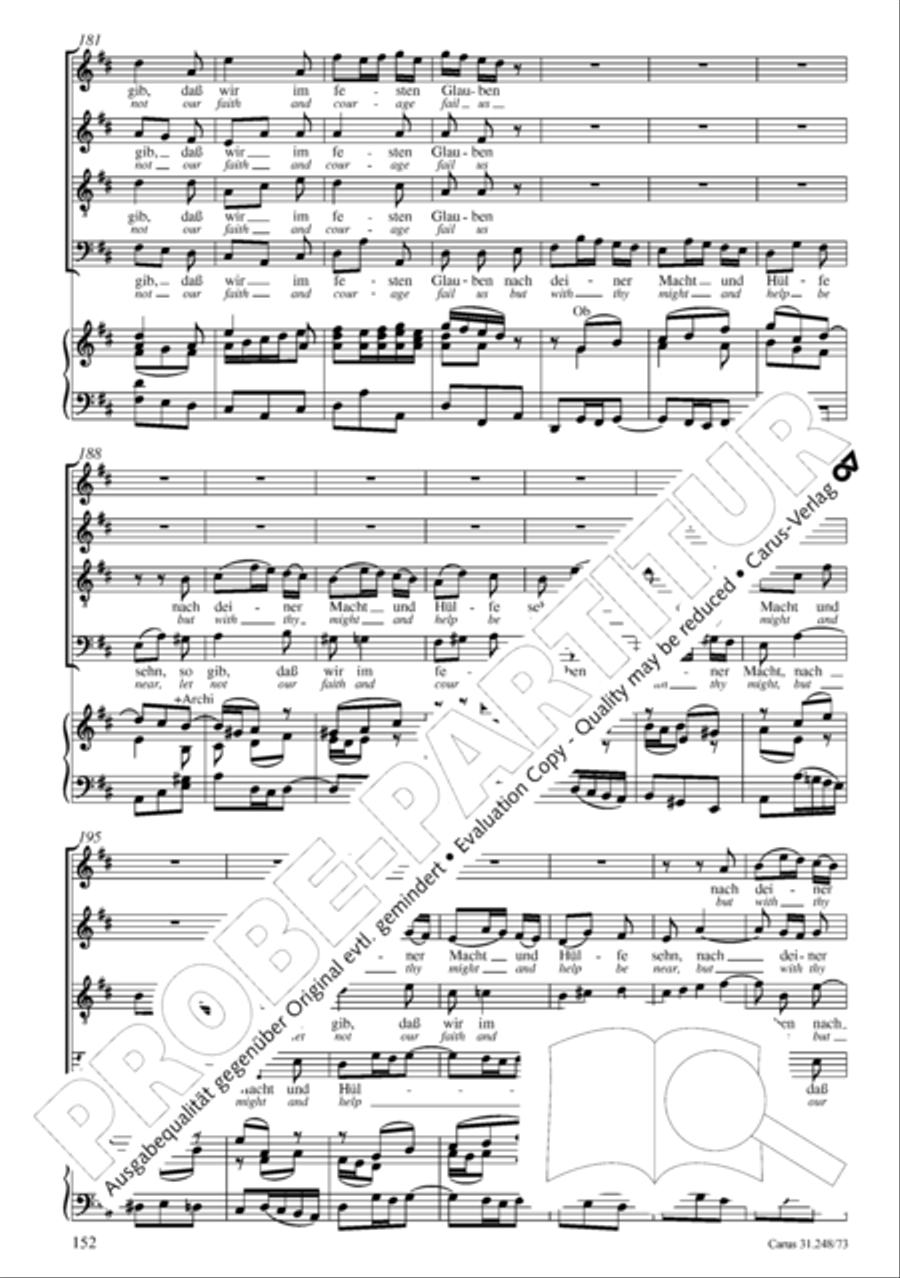 Christmas Oratorio (Weihnachtsoratorium, Teile IV-VI) 4-Part scores gallery preview page 73