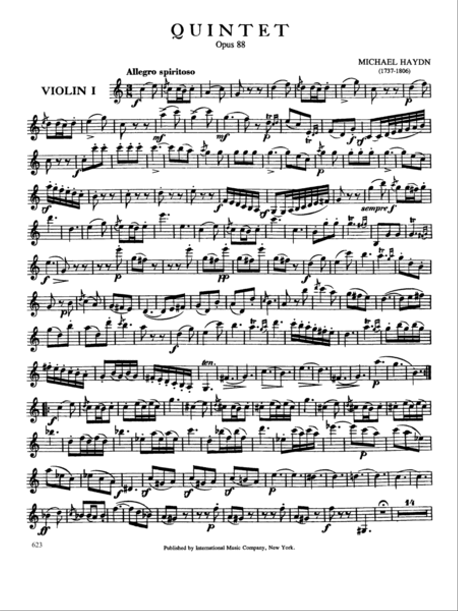 Quintet In C Major, Opus 88 (With 2 Violas)