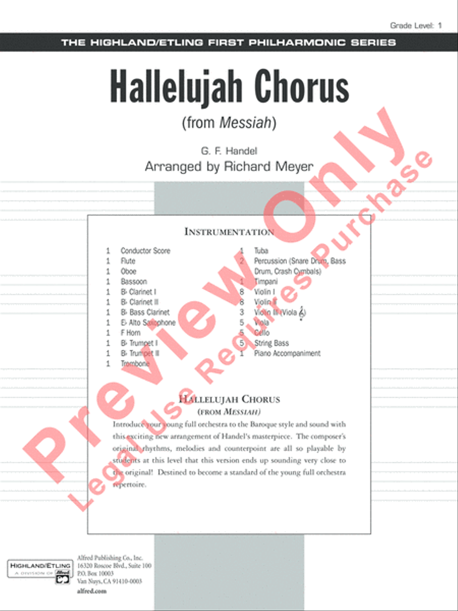 Hallelujah Chorus Hallelujah Chorus Full Orchestra scores gallery preview page 2
