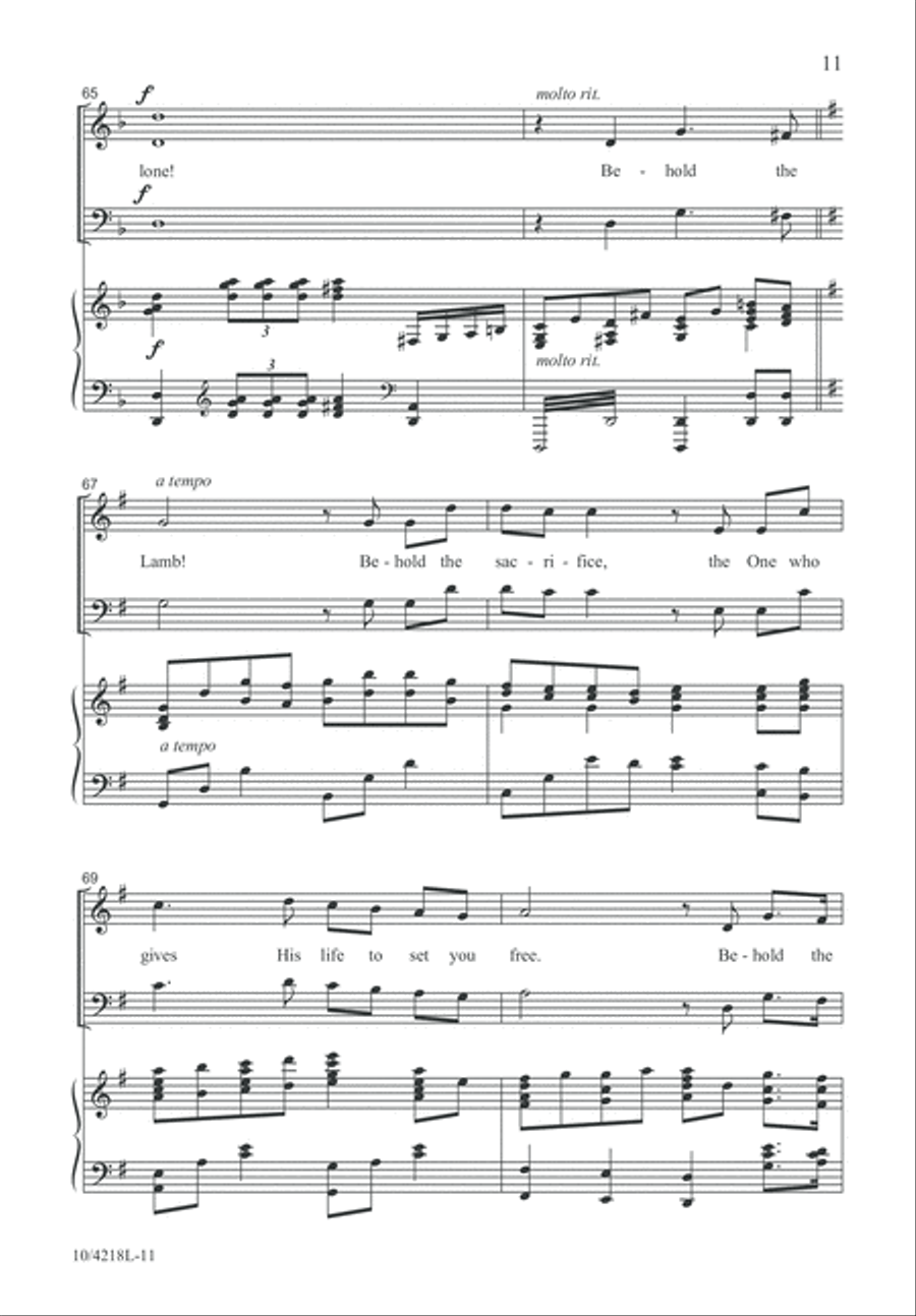 Behold the Lamb! 3-Part scores gallery preview page 12