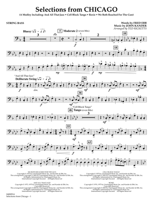 Selections from Chicago (arr. Ted Ricketts) - String Bass
