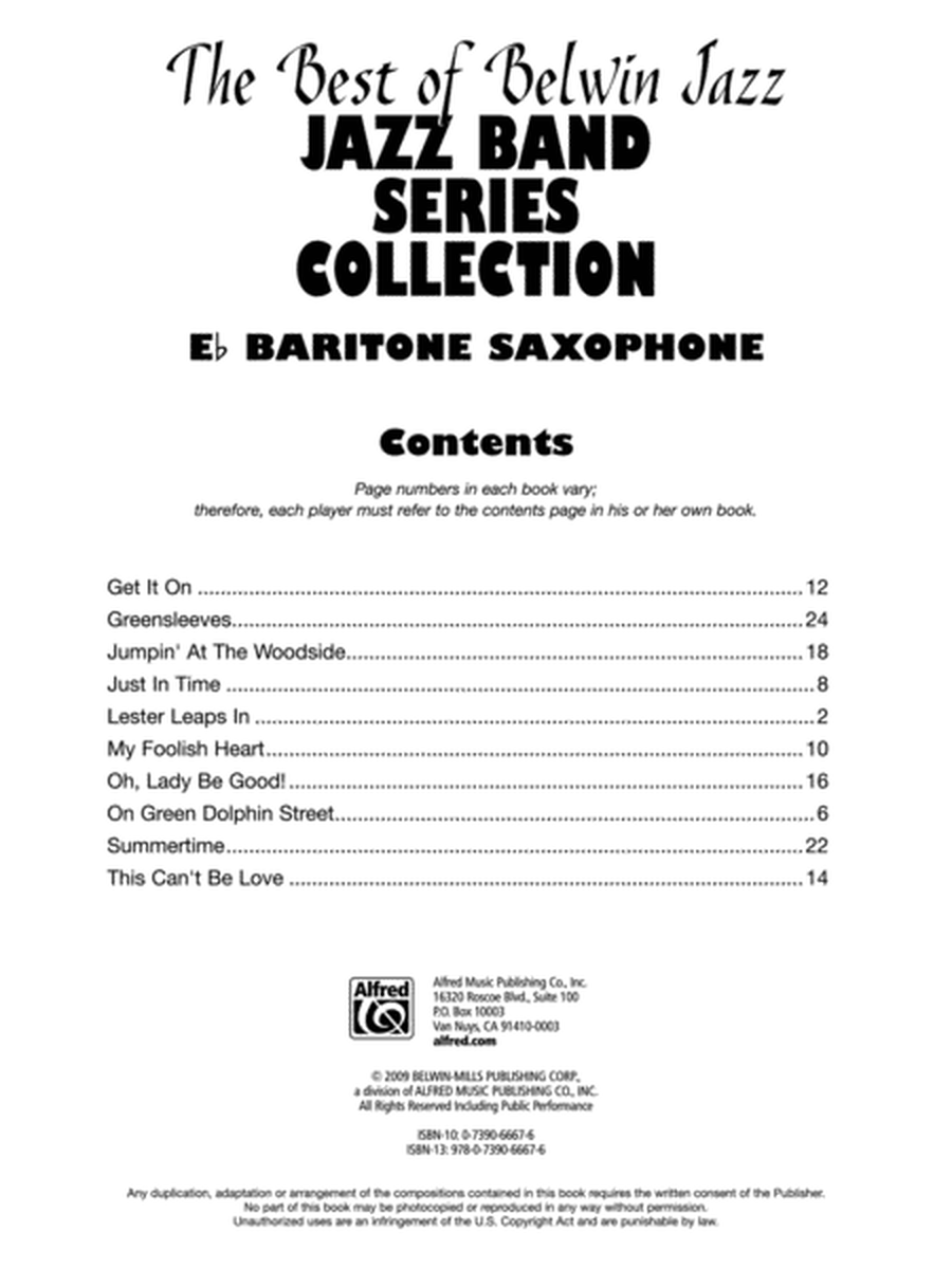 Jazz Band Collection for Jazz Ensemble