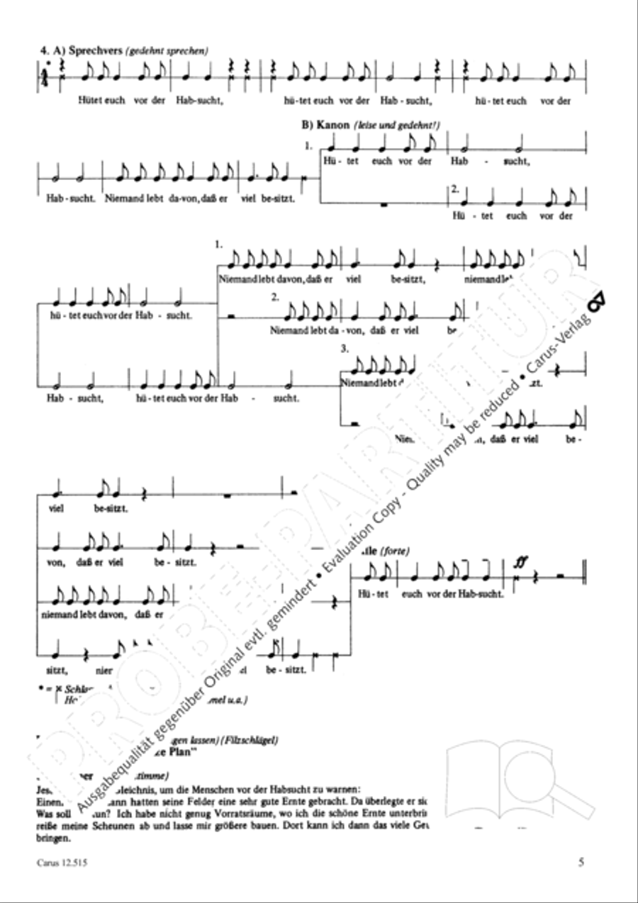 Der reiche Narr Der reiche Narr Unison Choir scores gallery preview page 6