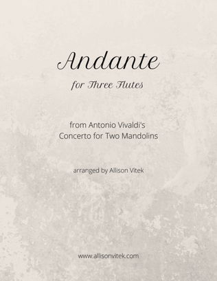Book cover for Andante for Three Flutes