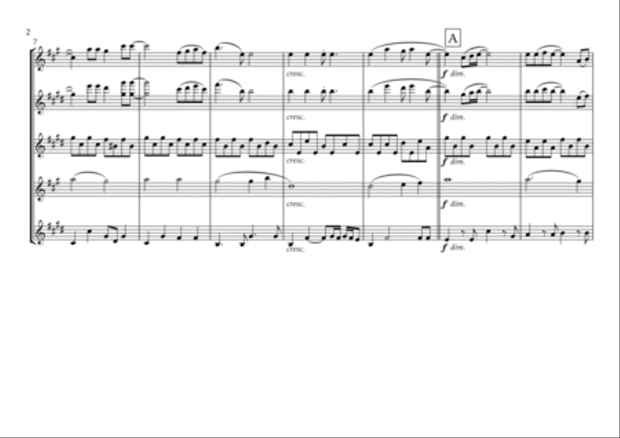 Eternal Flame Eternal Flame Saxophone Quartet scores gallery preview page 2