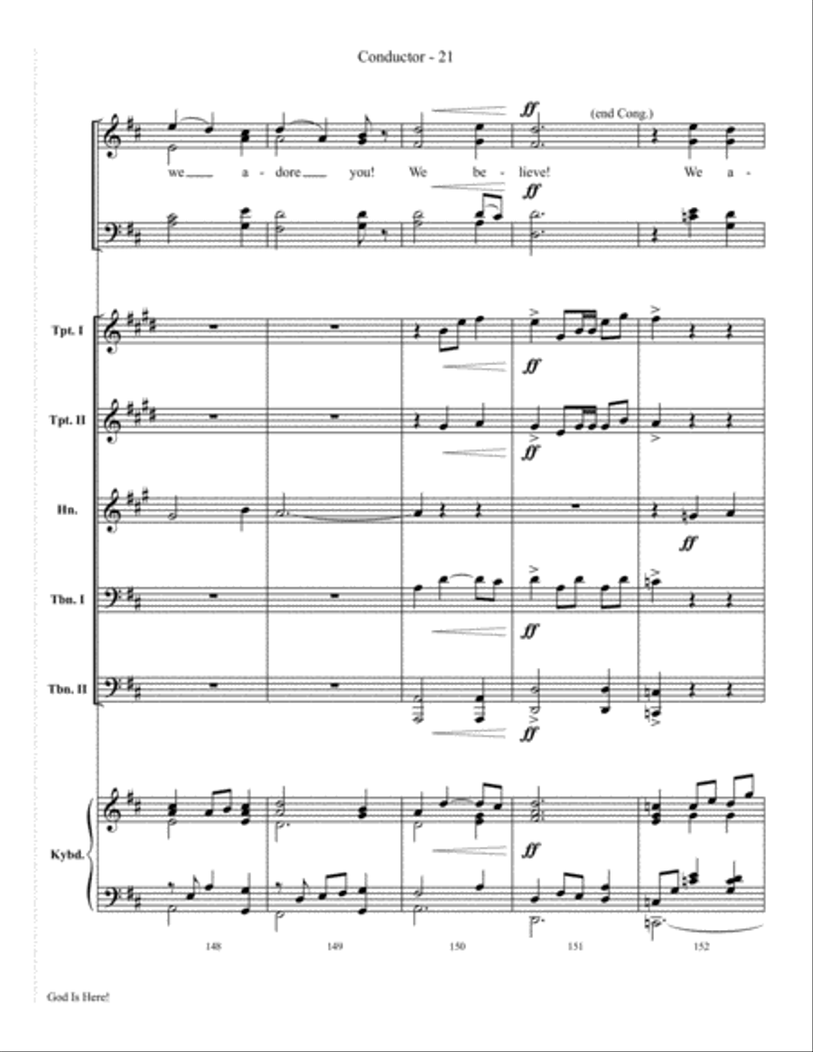 God Is Here 4-Part scores gallery preview page 23