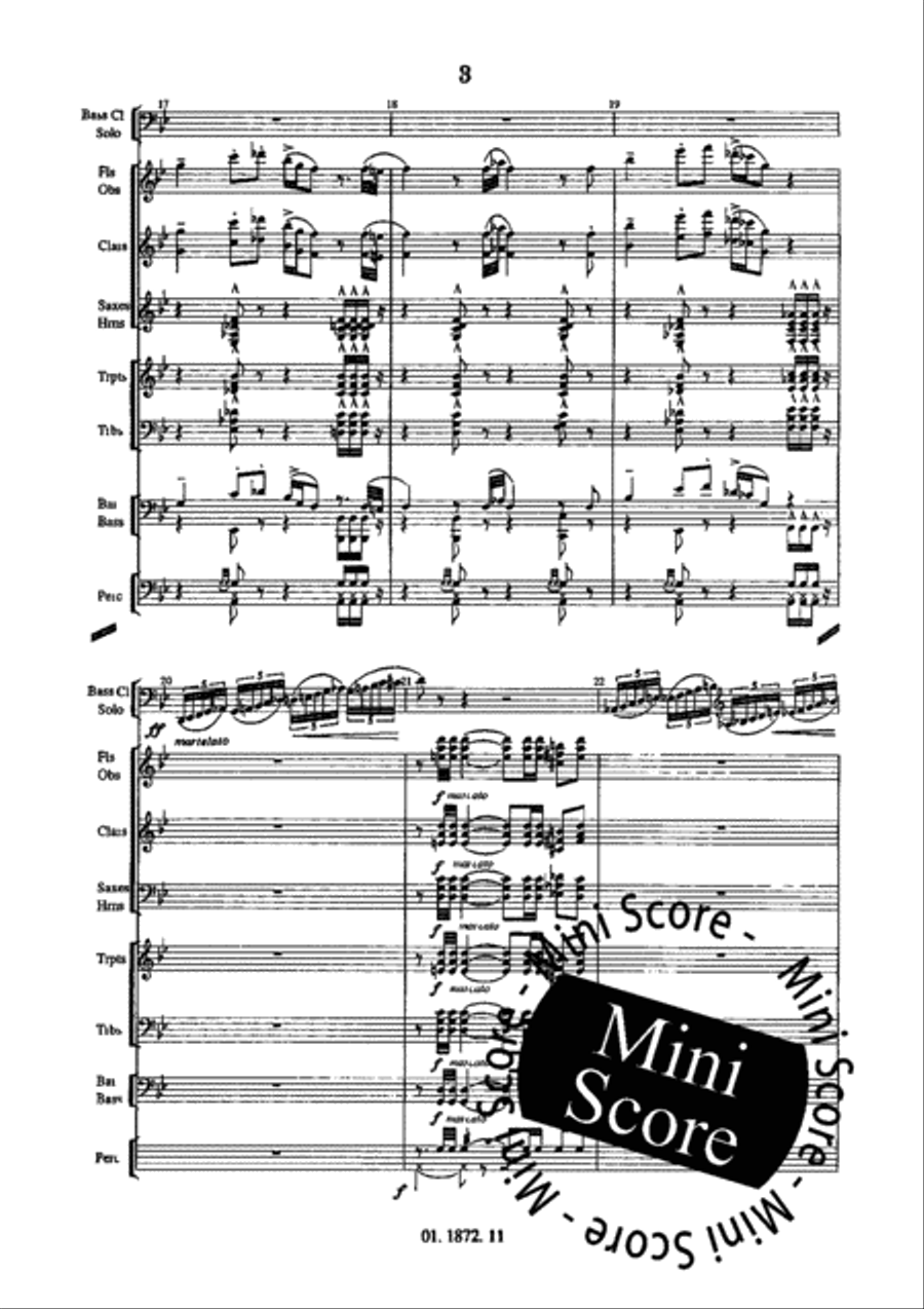 Concerto for Bass Clarinet and Band Concert Band scores gallery preview page 7