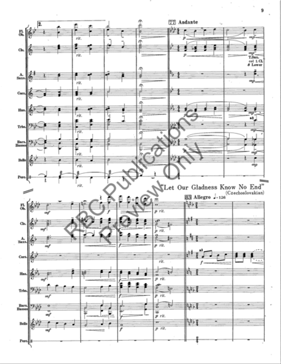 Hosanna In Excelsis Concert Band scores gallery preview page 10