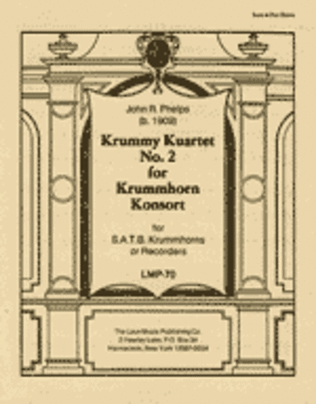 Krummy Kuartet No. 2 for Krummhorn Konsort