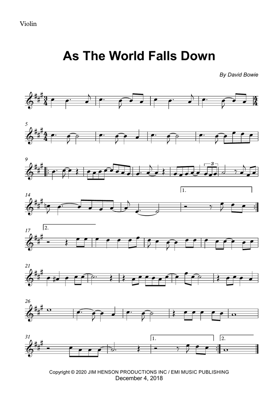 As The World Falls Down