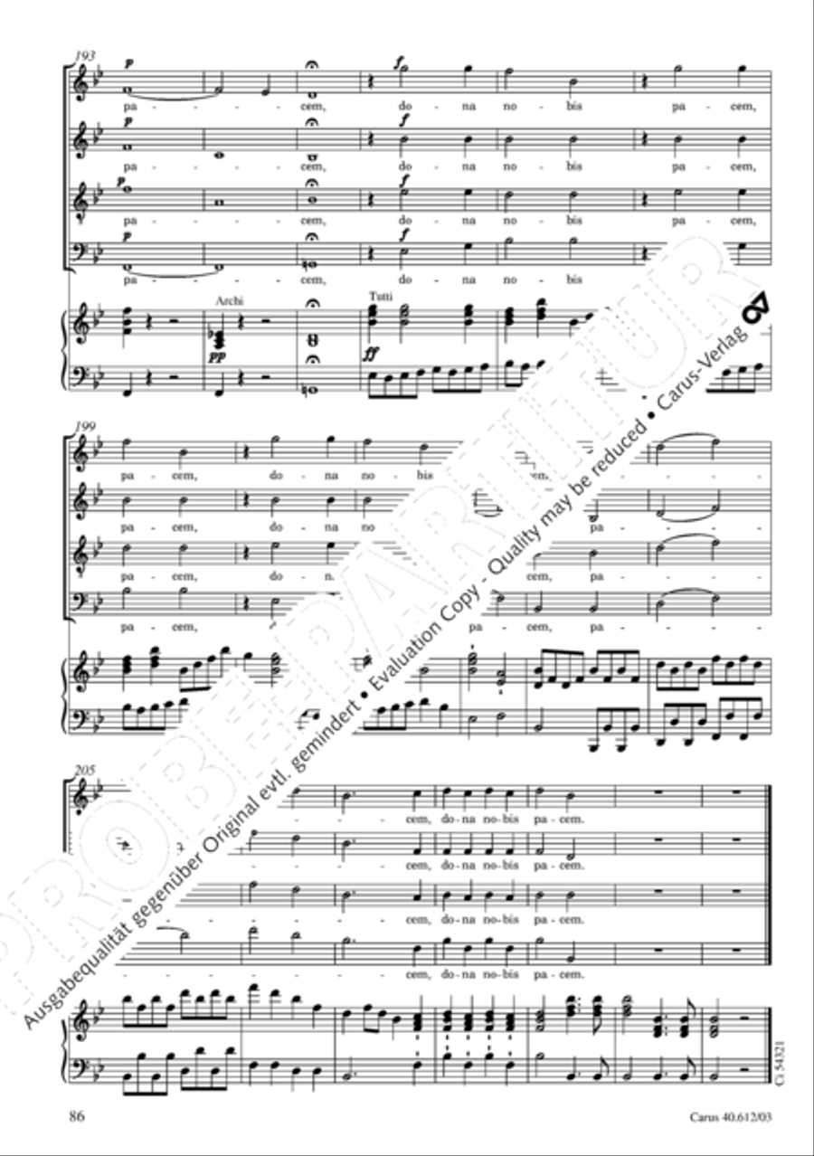 Harmoniemesse in B 4-Part scores gallery preview page 87