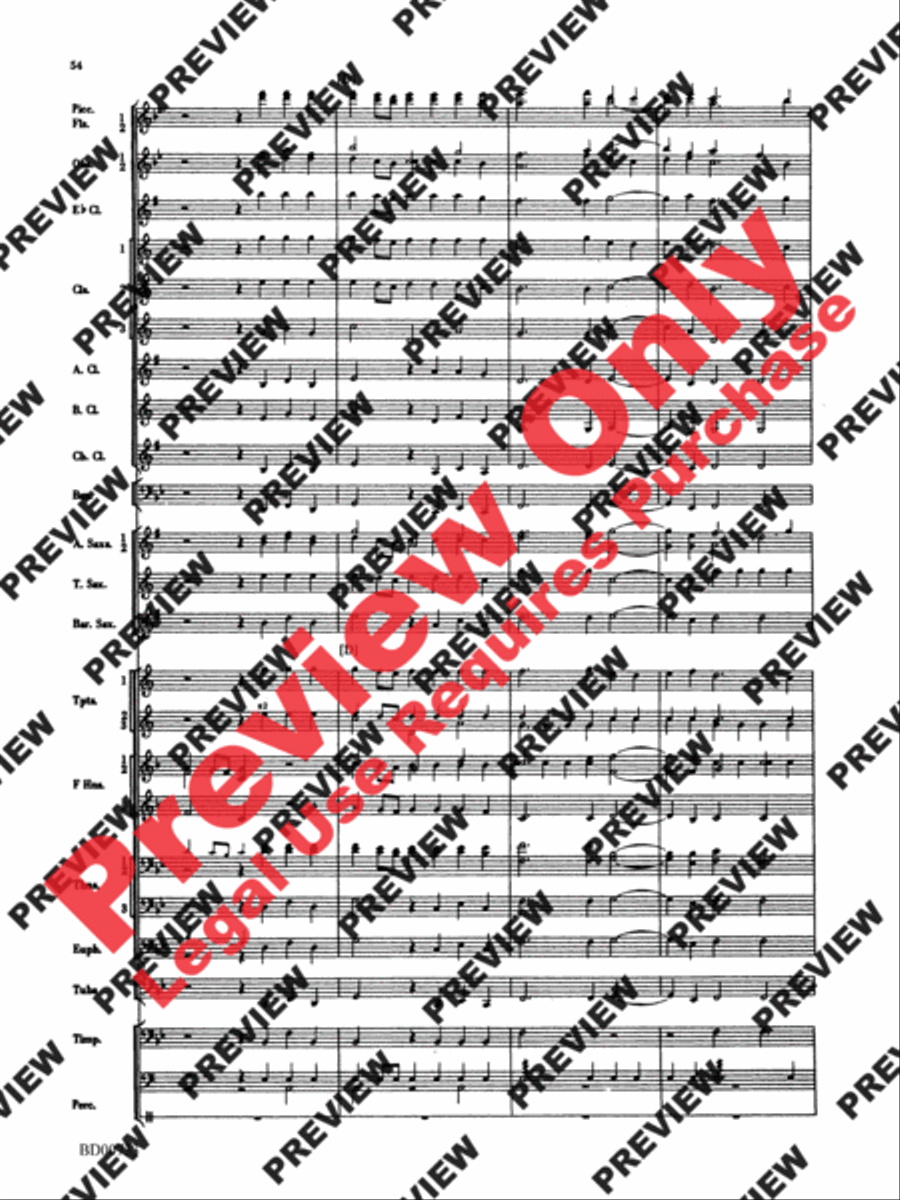 Water Music Suite Concert Band scores gallery preview page 54