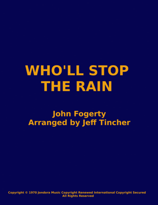 Book cover for Who'll Stop The Rain
