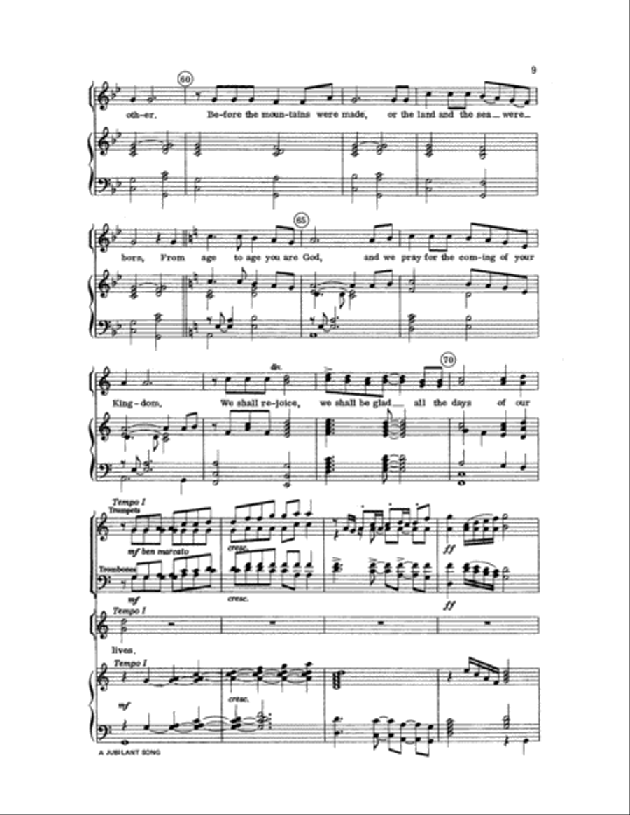 A Jubilant Song A Jubilant Song 4-Part scores gallery preview page 10