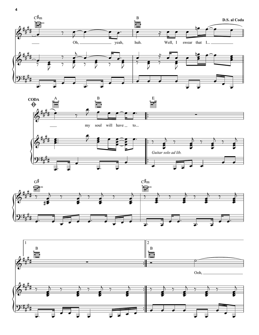 Santeria Acoustic Guitar scores gallery preview page 4