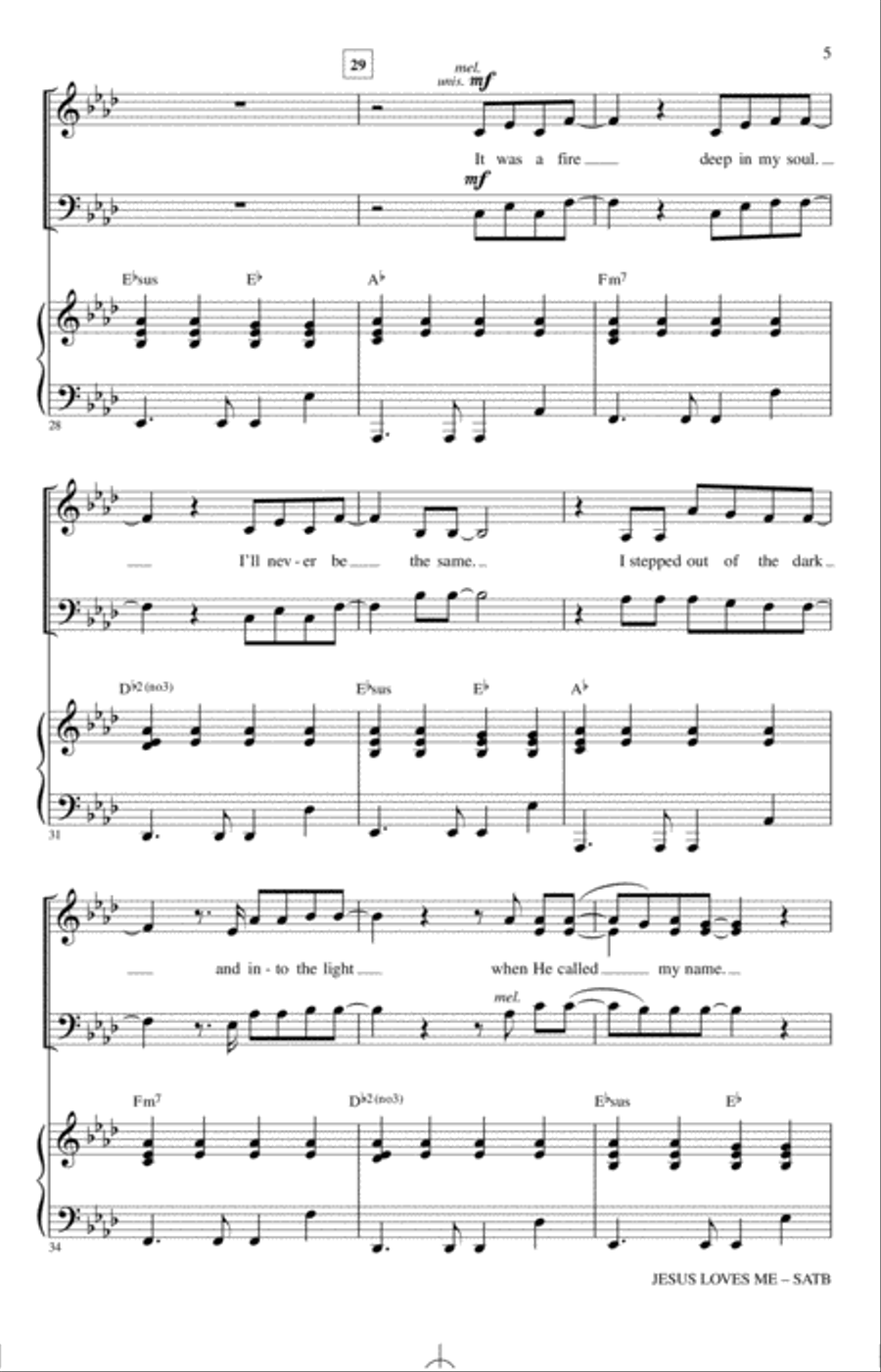 Jesus Loves Me Jesus Loves Me 4-Part scores gallery preview page 4
